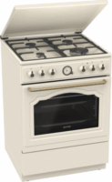 Gorenje GKS6C71CLI Kombinált 4 zónás szabadonálló Gáz/Elektromos Tűzhely - Fehér