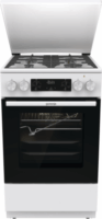 Gorenje GKS5C72WF Kombinált 4 zónás szabadonálló Gáz/Elektromos Tűzhely - Fehér / Fekete