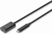 Assmann DA-73112 USB-C apa - USB-C anya 3.2 Hosszabbító kábel 5m - Fekete