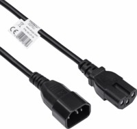 Akyga AK-UP-06 C14 / C15 250V Tápkábel Hosszabbító 1.8m - Fekete