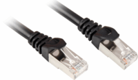 Sharkoon S/FTP Cat6 Patch kábel 0.25m - Fekete