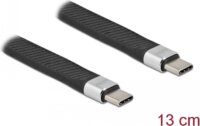 Delock 86940 USB-C apa - USB-C apa 2.0 Adat és töltő kábel 0.13m - Fekete