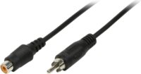 Logilink CA1033 RCA apa - RCA anya Audio Hosszabbító Kábel 10m - Fekete