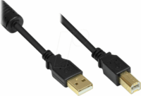 Good Connections USB-A 2.0 apa - USB-B Apa Adat kábel 0,5m - Fekete