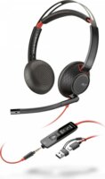 HP Poly Blackwire 5220 USB-C Call Center Sztereó Headset - Fekete