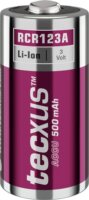Tecxus 72563 500 mAh RCR123 Újratölthető Elem