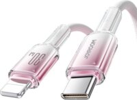 Joyroom S-A42 USB-C apa - Lightning apa Adat és töltő kábel 1,2m - Fehér