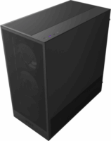 NZXT H5 Flow RGB Midi Torony Számítógépház + 3db 120mm RGB, 1db 120mm ventilátor - Fekete