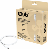 Club3D CAC-1572 USB-C apa - USB-C apa Adat és töltő kábel 1.2m - Fehér