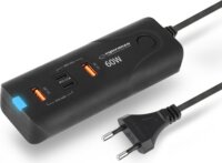 Esperanza Quick Power Charger 2xUSB-A / 2xUSB-C Hálózati Gyorstöltő Adapter 60W - Fekete