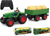Madej RC Utánfutós távirányítós traktor fényeffektekkel - Zöld
