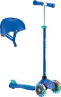 Globber Primo Plus Lights Háromkerekű gyerek roller sisakkal - Kék