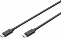 Digitus AK-300138-018-S High Speed USB-C 2.0 apa - USB-C 2.0 apa Adat és töltőkábel 1,8m - Fekete