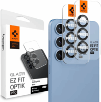 Spigen Glass tR EZ Fit Optik Pro HD Samsung Galaxy S25 Ultra kameralencse védő üveg - Fekete (2db)