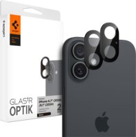 Spigen Glass tR EZ Fit Optik HD Apple iPhone 16 / 16 Plus kameralencse védő üveg - Fekete (2db)