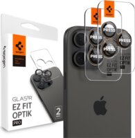 Spigen tR EZ Fit Optik Pro Apple iPhone 16 Pro / 16 Pro Max kameravédő üveg (2db) - Szürke