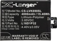 Cameron Sino CS-LVK690SL Lenovo L16D1P32 Telefon akkumulátor 4000 mAh