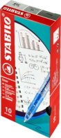 Stabilo Liner 308 10 darabos Golyóstoll készlet (Fekete tinta / 0.38mm) - Fekete