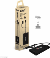 Club3D CSV-1478 USB-C / USB-A - 2x DisplayPort Splitter (1 PC - 2 Kijeltő)