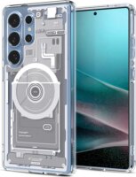 Spigen Ultra Hybrid Zero One MagFit Samsung Galaxy S25 Ultra Hátlapvédő tok - Átlátszó/Fehér