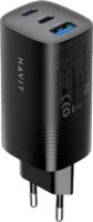 Havit UC20 USB-A / 2x USB-C Hálózati Töltő Adapter 65W - Fekete