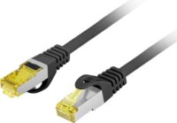 Lanberg PCF6A-10CU /SFTP Cat6a RJ45 Patch kábel 0.5m - Fekete