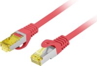 Lanberg PCF6A-10CU S/FTP Cat6a RJ45 Patch kábel 0.25m - Piros
