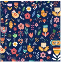 Garden Party szalvéta, 33 x 33 cm - Sötétkék/mintás (20 db/csomag)