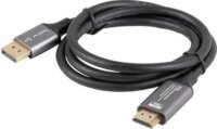 Lanberg CA-DPHD-20CU DisplayPort 1.2 - HDMI 2.0 4K 60Hz kábel 1m - Ezüst