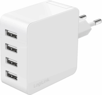 Logilink 4x USB-A Hálózati Töltő Adapter 24W - Fehér