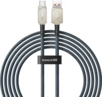 Baseus Unbreakable Series 100W USB-A apa - USB-C apa Adat és töltő kábel 2m - Fehér