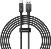 Baseus Unbreakable Series 100W USB-A apa - USB-C apa Adat és töltő kábel 2m - Fekete