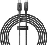 Baseus Unbreakable Series 100W USB-C apa - USB-C apa Adat és töltő kábel 2m - Fekete
