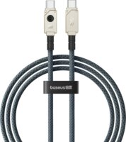 Baseus Unbreakable Series 100W USB-C apa - USB-C apa Adat és töltő kábel 1m - Fehér