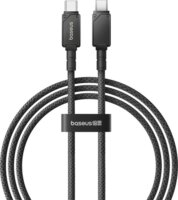 Baseus Unbreakable Series 100W USB-C apa - USB-C apa Adat és töltő kábel 1m - Fekete
