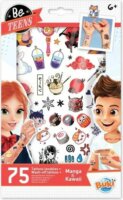 BUKI 75 darabos Lemosható tetoválás - Manga és Kawaii minták