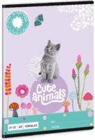 Cute Animals 32 lapos A5 vonalas füzet - Cica