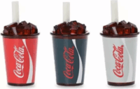 Coca Cola üdítő formájú Egylyukú kézi Hegyező radírral - Többféle