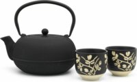 Bredemeijer 235004 Szecsuán Teáskanna 1.0L + 2 db csésze - Fekete / Mintás