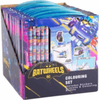 DC Comics Batwheels Színező szett matricákkal és 5db színes zsírkrétával