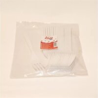 Party Prima Műanyag többször használatos villa készlet 17 cm 20 darabos - Fehér