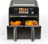Bewello BW1002D AirFryer Forrólevegős sütő 4+4L 2200 Watt - Fekete