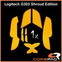 Corepad Logitech G303 Shroud Edition Soft Grips Csúszásgátló egér matrica - Narancssárga