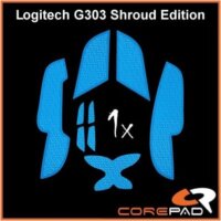 Corepad Logitech G303 Shroud Edition gaming Soft Grips Csúszásgátló egér matrica - Kék