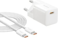 Baseus GaN5 1xUSB-C Hálózati töltő 25W - Fehér