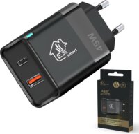 ExtraLink CHARESL05 Smart Life USB-A / USB-C Hálózati gyorstöltő Adapter 45W - Fekete