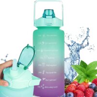 ExtraLink EX.36486 Motivational Bottle Műanyag Motivációs Kulacs 2L - Lila/Zöld