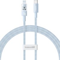 Baseus Gem USB-C apa - Lightning apa Adat és gyorstöltő kábel 1m - Kék