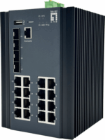 Level One IGU-2071 Fémházas Managed 16+4-port Gigabit Ipari Switch