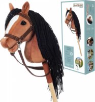 Tootiny Hobby Horse A4 Fekete sörényű ló kantárral Hobbi lovagláshoz - Barna